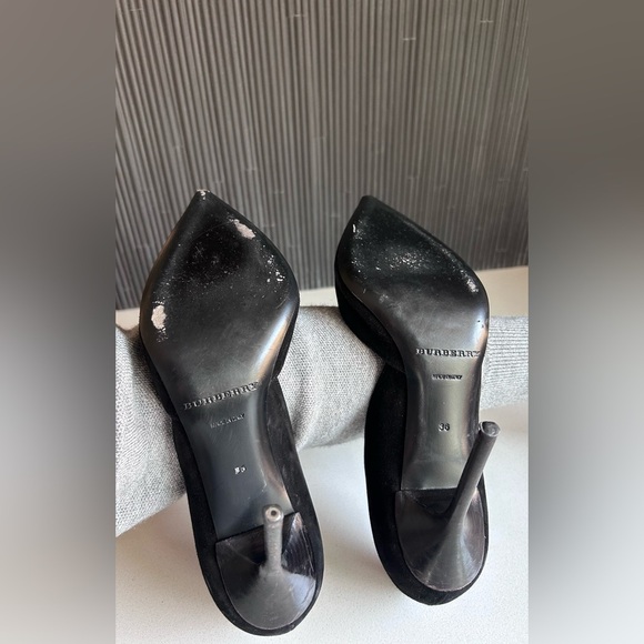 BURBERRY Virna 105 Black Suede Classic Pumps Heels 36 - Picture 9 of 15